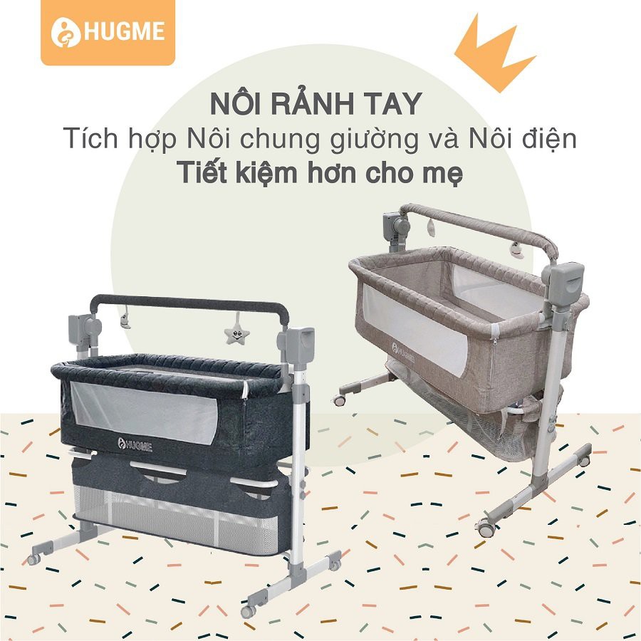 Nôi em bé thông minh Hugme MFC 2021 - Hàng chính hãng Bảo Hành 1 năm ( KHÔNG HỖ TRỢ ĐU ĐƯA )