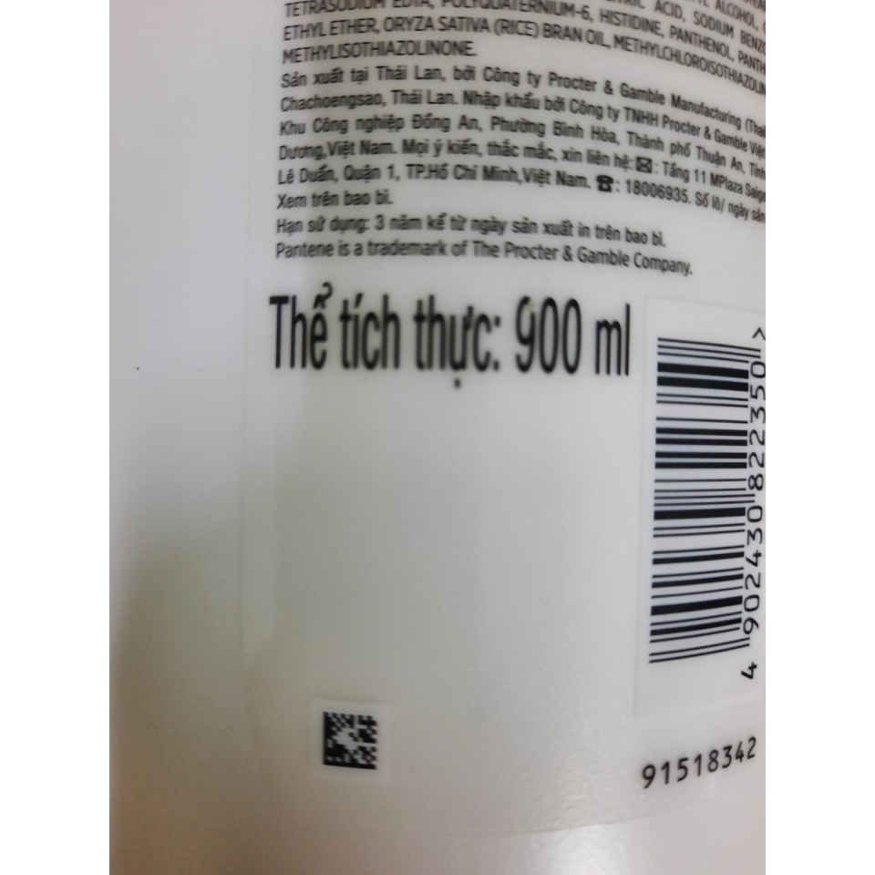 Dầu gội PANTENE 900ml (ngăn rụng tóc) - BACH HOA HV