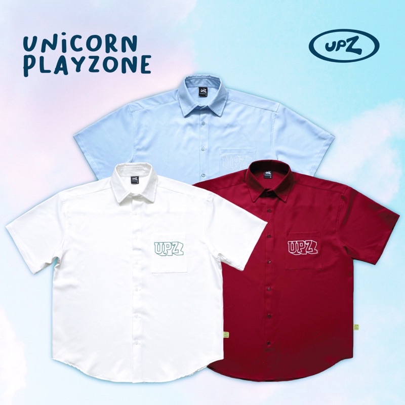 UPZ Áo Sơmi Túi Thêu Chữ UPZ