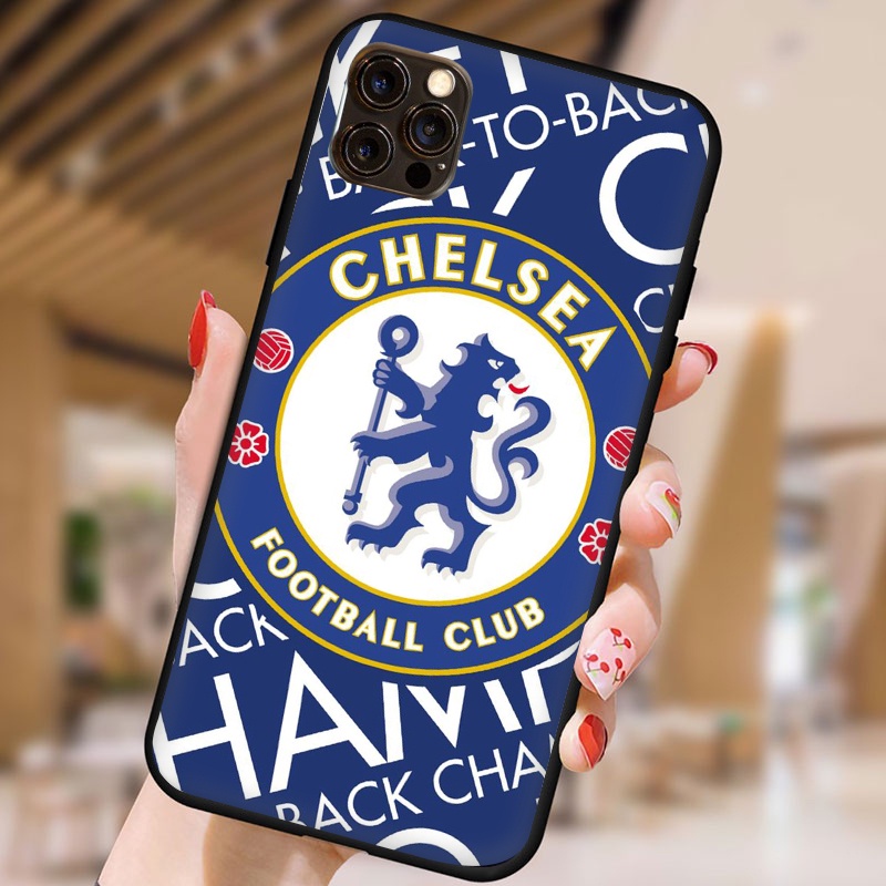Ốp Điện Thoại Mềm Viền Đen Hình Chelsea A Cho iPhone 11 11 Pro 11 Pro Max 12 12 Mini 12 Pro 12 Pro Max