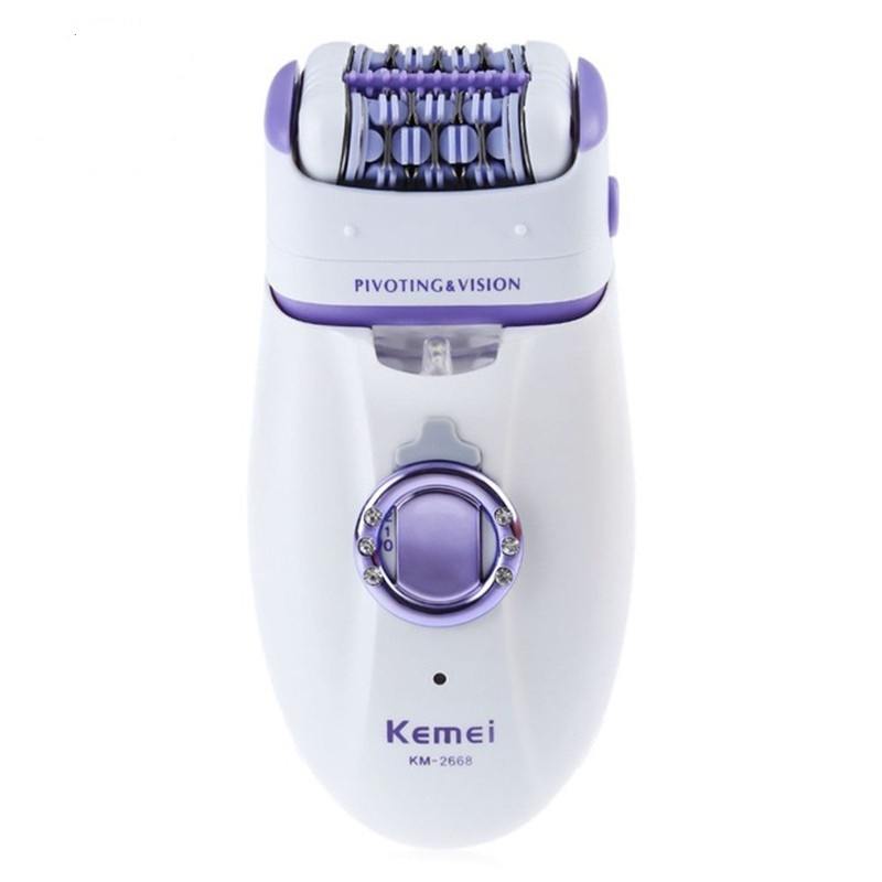 Máy tẩy lông đa năng 2in1 Kemei-2668 hai đầu thay thế chuyên dùng cạo, nhổ tỉa lông toàn thân