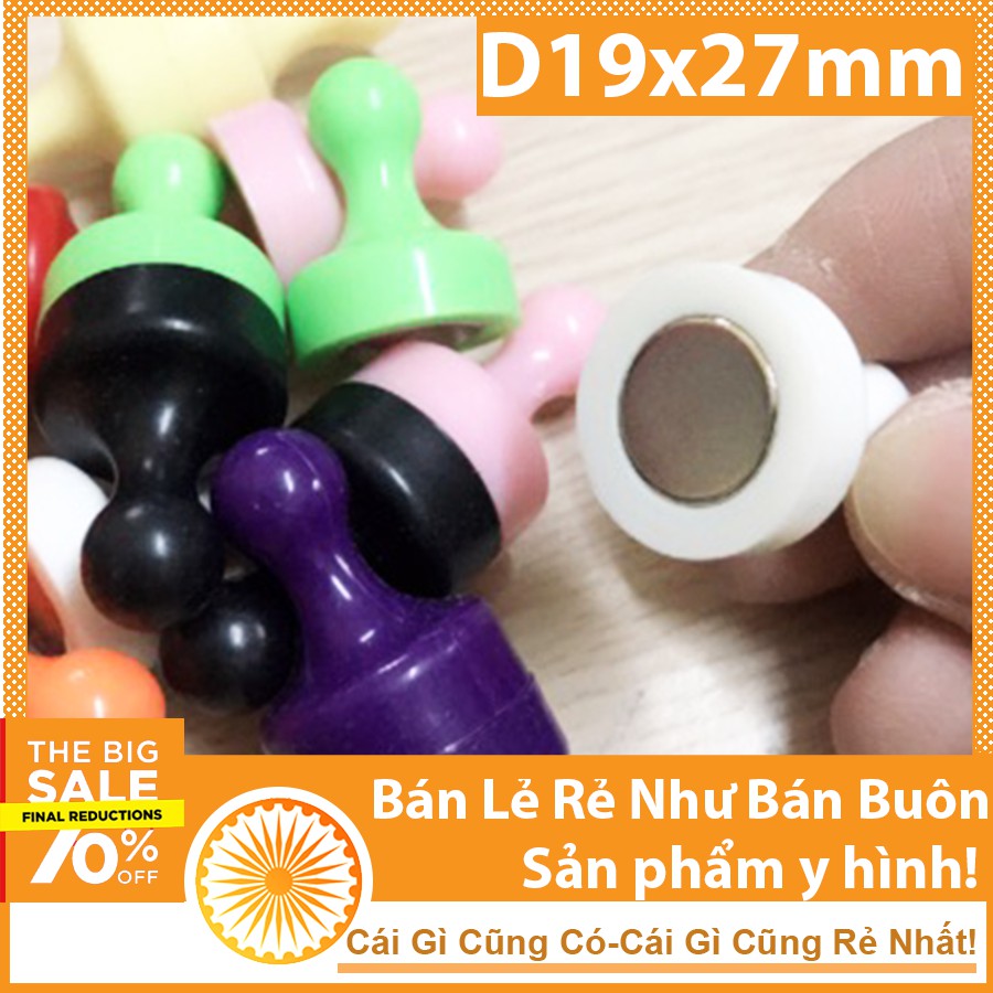 Nam Châm Đính Bảng Hình Cờ vua , đính bảng chặn giấy trên bảng từ D19*27mm