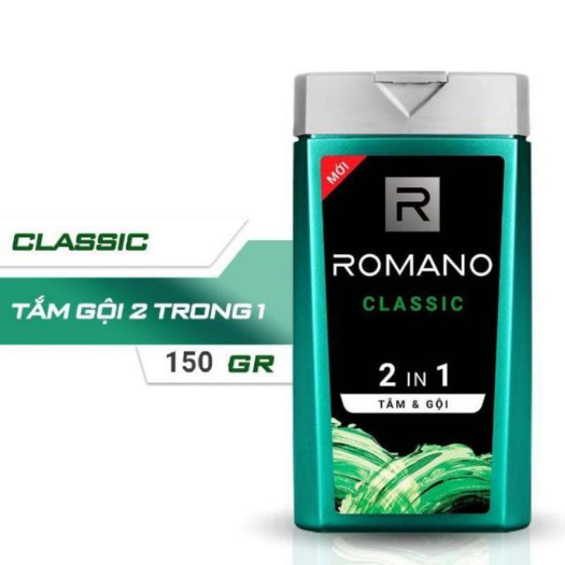 Sữa tắm gội Romano classic 150gr - Dầu tắm gội Romano