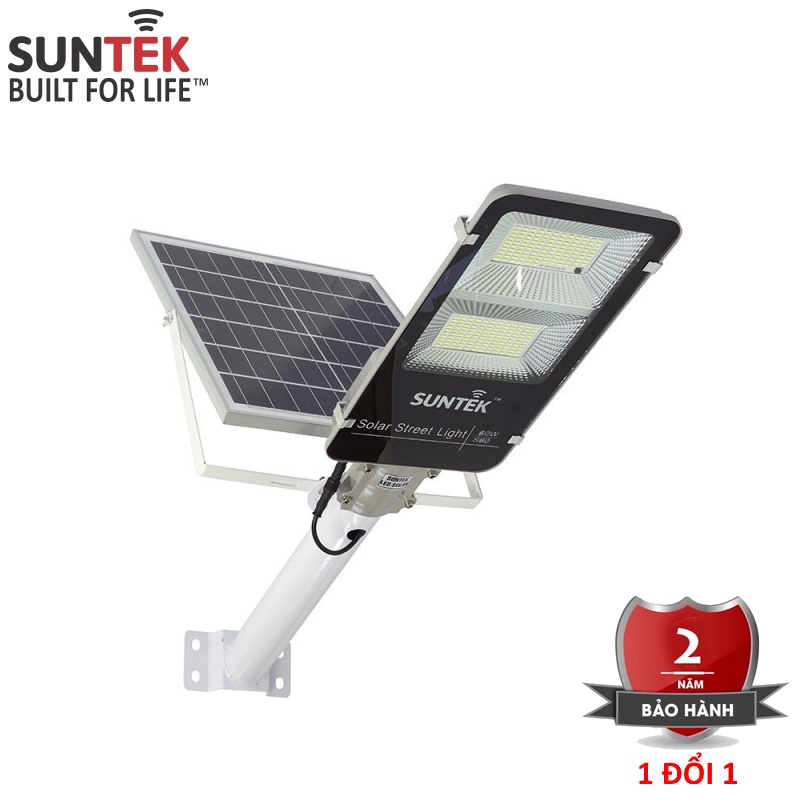 Đèn Đường Năng Lượng Mặt Trời SUNTEK LED Solar Street Light S60 60W - Hàng Chính Hãng - Bảo hành 2 năm 1 đổi 1