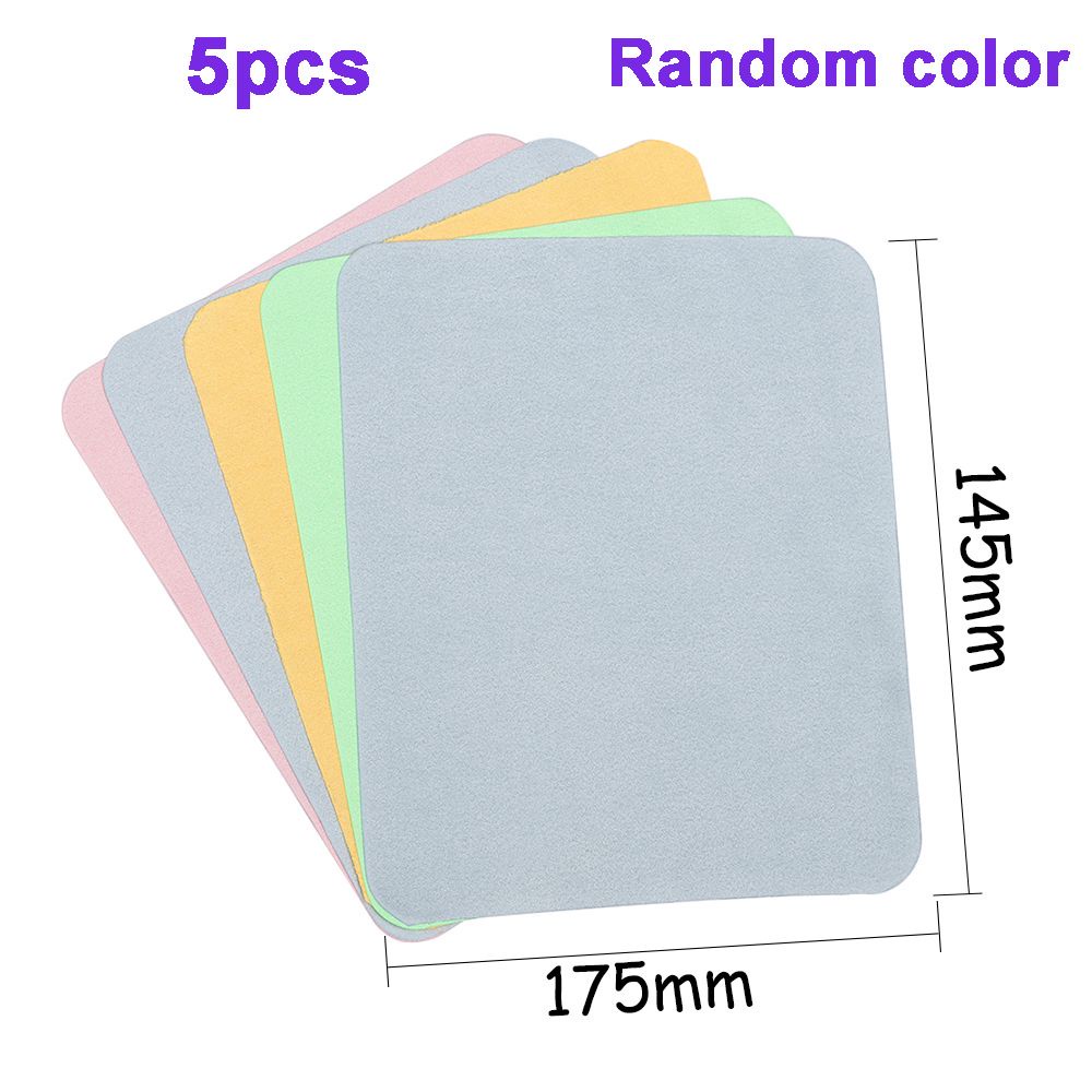 Set 5 Khăn Lau Kính / Màn Hình Máy Ảnh / Điện Thoại Bằng Vải Sợi Nhỏ Tiện Dụng