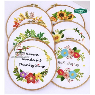 KIT tự thêu trang trí Gói nguyên liệu thêu vòng hoa tình cảm kiểu Châu Âu Vintage - Bách hóa Na Na Handmade