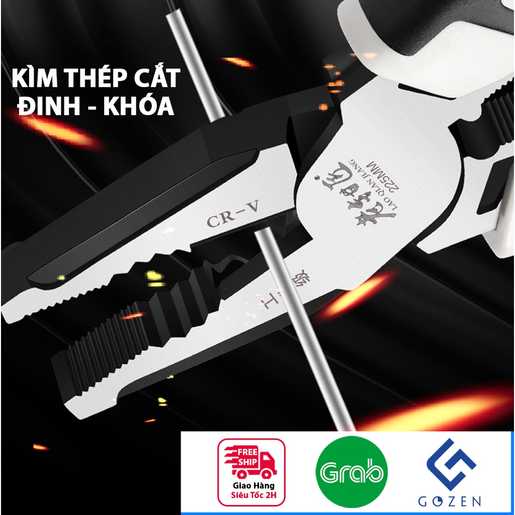 Kìm cắt thép, khóa, ốc,sắt, dùng để cắt,uốn,cuộn kẹp,gai thép đa năng 9 inch, kìm bóp cos, tuốt dây điện