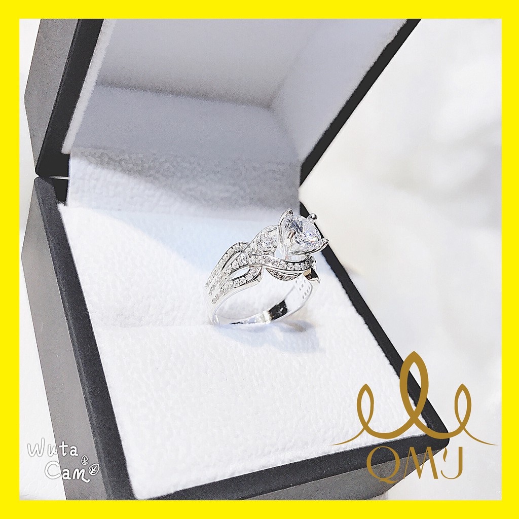 ♥️FREESHIP50K Nhẫn bạc 925 - Nhẫn đẹp xoắn VIP đá ổ cao , bạc 925 cao cấp