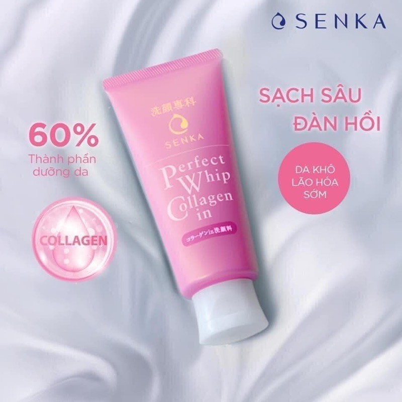 Sữa rửa mặt SENKA Perfect whip hồng