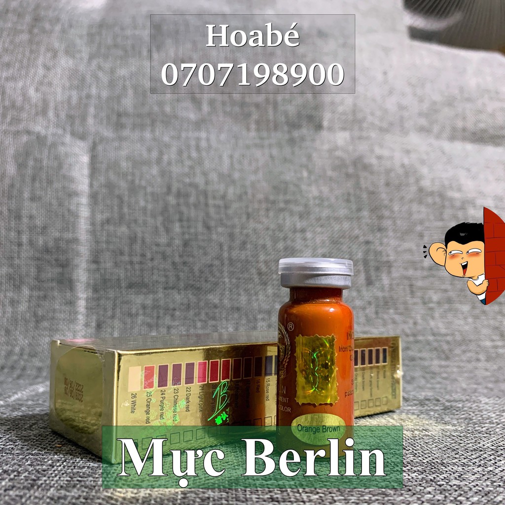 [Chính hãng] mực berlin phun xăm mày môi đủ màu rất tốt