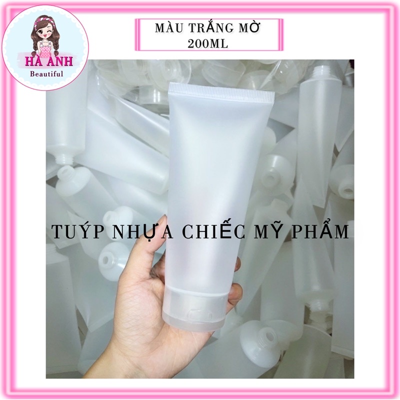 Tuýp trong mờ đựng mỹ phẩm 200ml