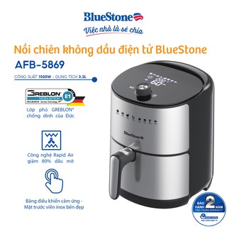 Mua  Mã ELBLUEWL5 giảm 10% đơn 500K  Nồi chiên không dầu điện tử BlueStone 3.2L AFB-5869