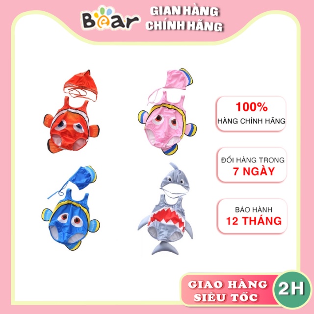 Đồ Bơi Cá mập Cá Heo Nemo Liền Thân Có Mũ Cho Bé Trai Bé Gái Bếp Nhà Bear