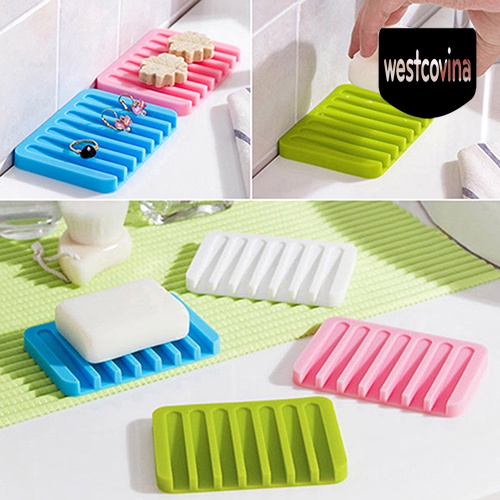 [Hot]☀ Khay Đựng Xà Phòng Bằng Silicone Dẻo Tiện Dụng