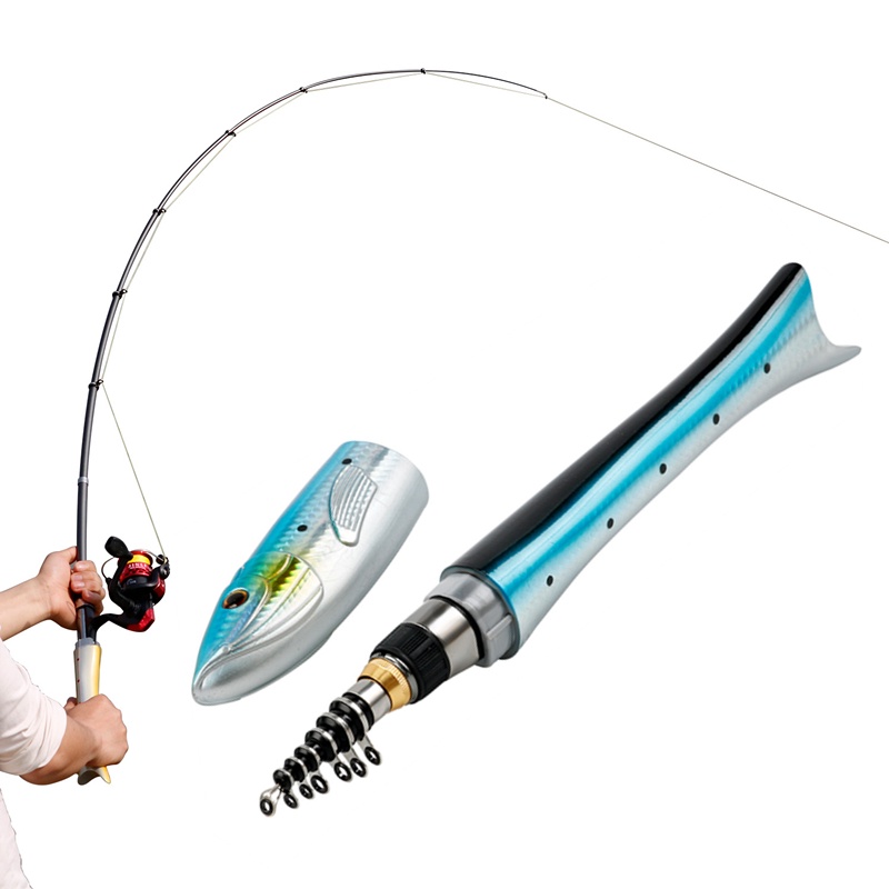 Cần Câu Cá Mini 1.6m Dạng Bút Kéo Dài Tiện Dụng