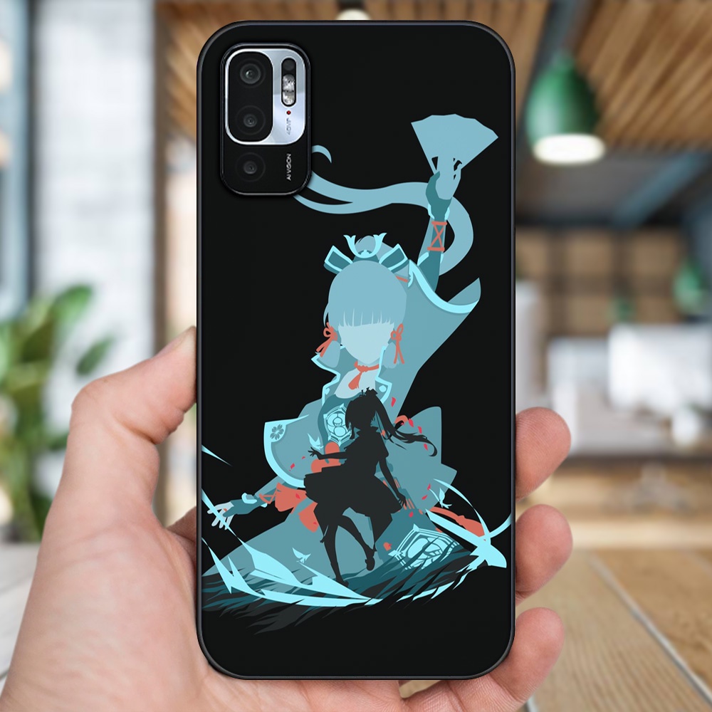 Ốp lưng Xiaomi Redmi Note 10 5G viền đen in hình Ayaka Genshin Impact