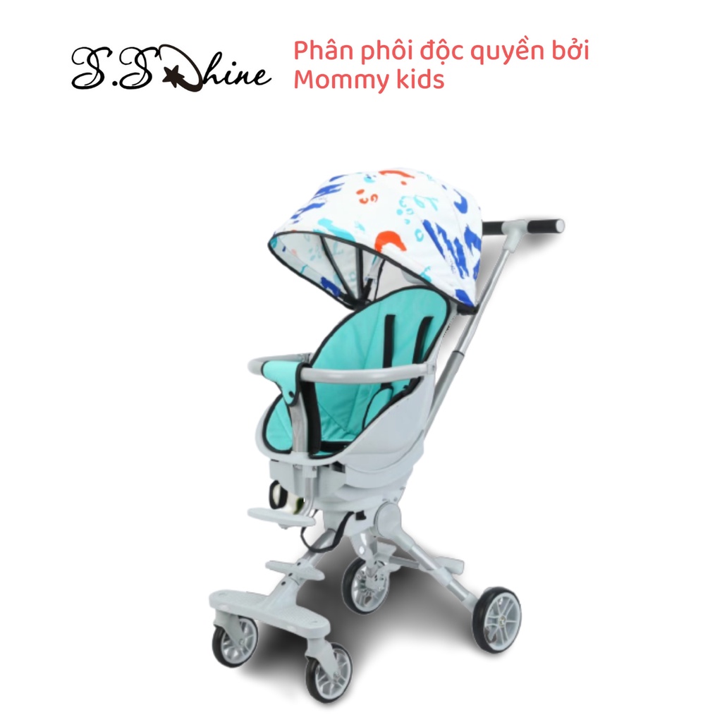Xe đẩy gấp gọn cho em bé S.SHINE MX8 - Nhiều tư thế, chế độ giảm sốc, gấp gọn xoay 360 độ