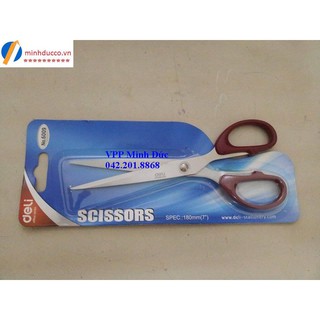Kéo văn phòng Deli 6009 -180mm (đỏ, đen)