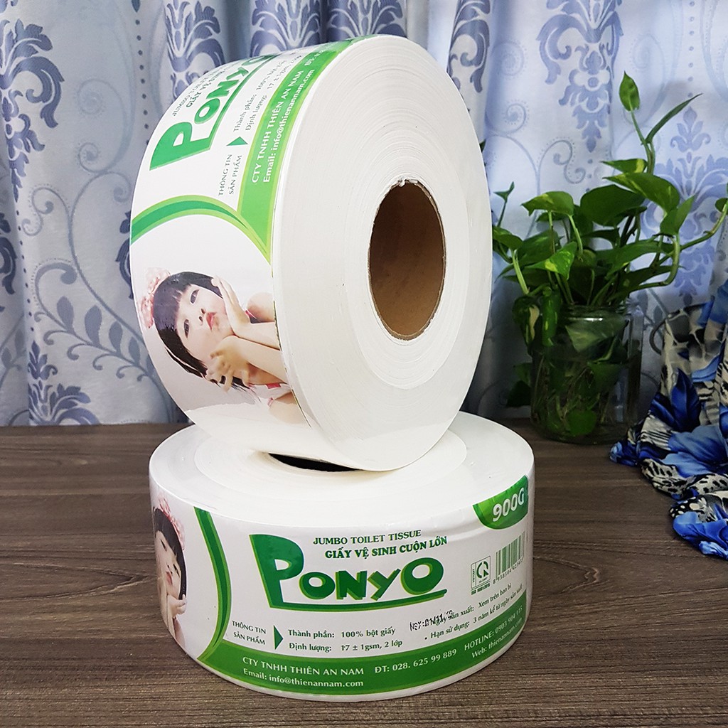 Combo 10 cuộn giấy vệ sinh lớn 900g PONYO