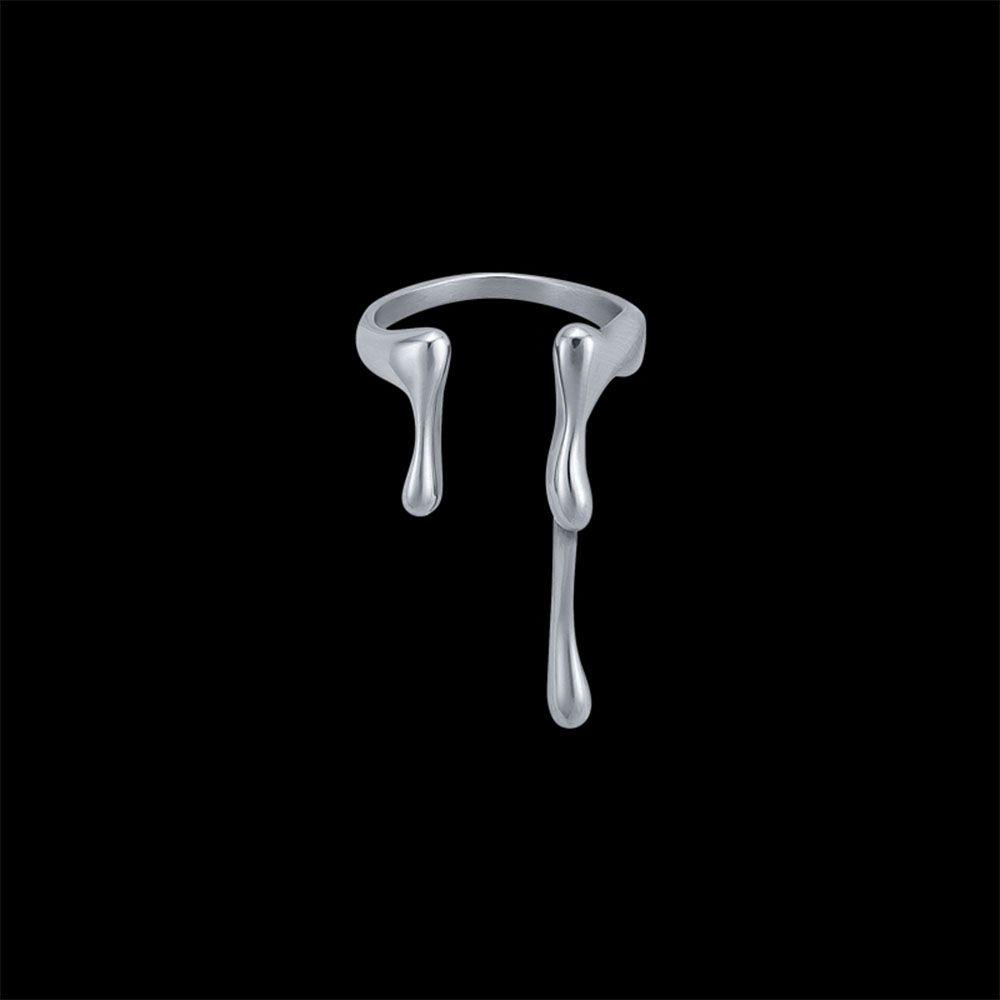 Nhẫn Hở Màu Trơn Kiểu Hàn Quốc Bất Đối Xứng 2Life Cá Tính Cho Cặp Đôi