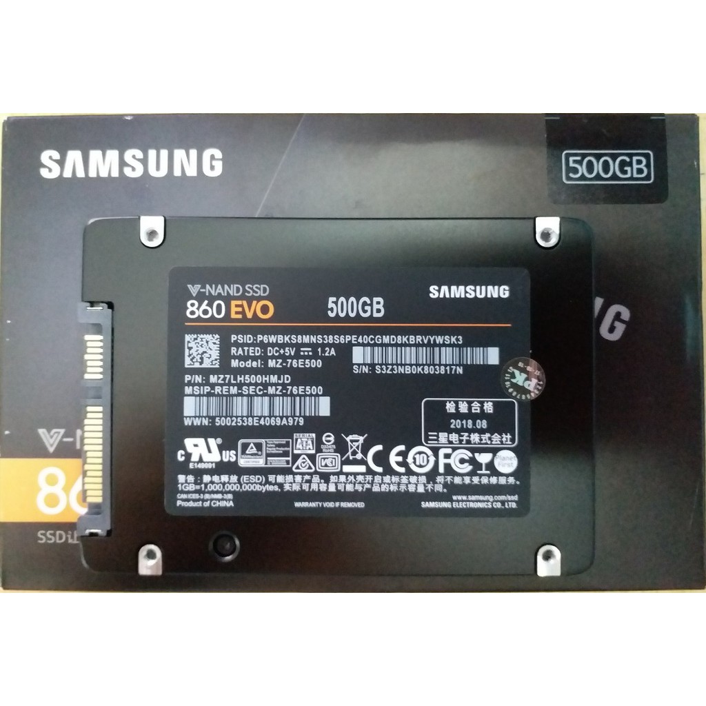 Ổ cứng SSD Samsung 860 Evo 500GB 2.5-Inch SATA III - box Hoa (Đen) | BigBuy360 - bigbuy360.vn