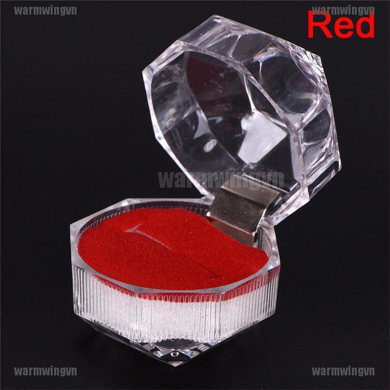 Hộp Đựng Nhẫn Cưới / Đính Hôn Bằng Acrylic Trong Suốt Mới