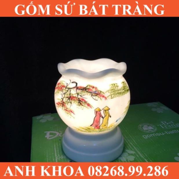 Đèn xông tinh dầu size to - Gốm sứ Bát Tràng Anh Khoa