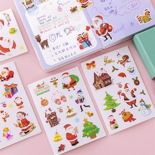 3 10 Tờ Sticker Dán Noel Dễ Thương - Thỏ Hồng VPP