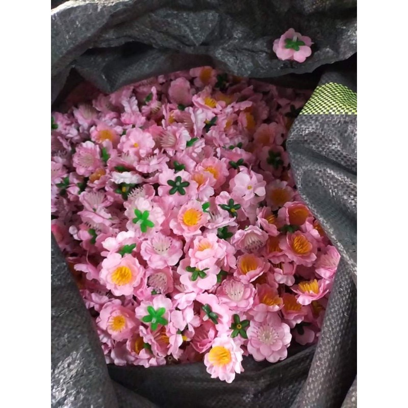 {Sỉ} Hoa đào mai giả 1kg trang trí tết hoa to đẹp dầy loại 1