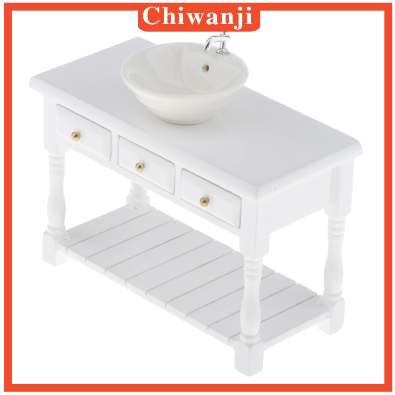 Mô Hình Bồn Rửa Chén Tỉ Lệ 1 / 12 Cho Nhà Búp Bê