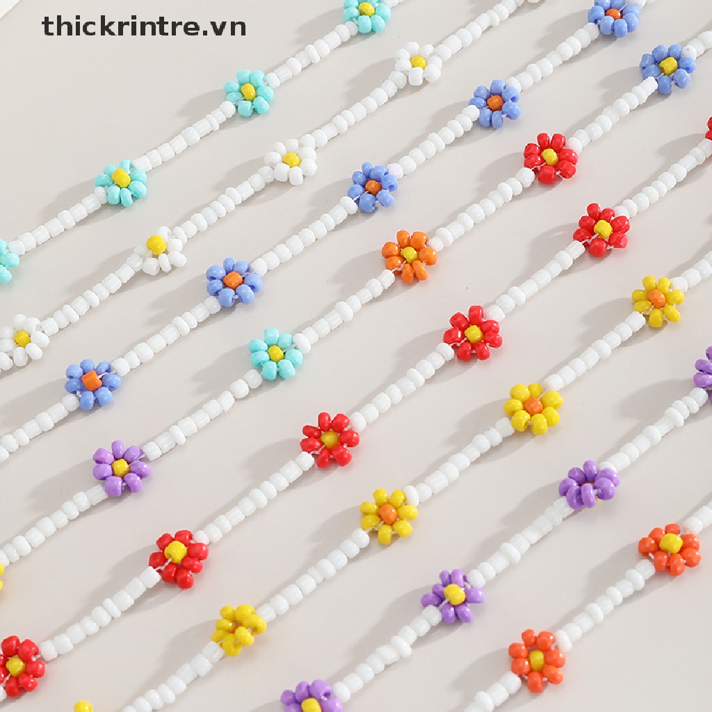 Lắc Chân Xỏ Hạt Handmade Phong Cách Boho Thời Trang Đi Biển Cho Nữ