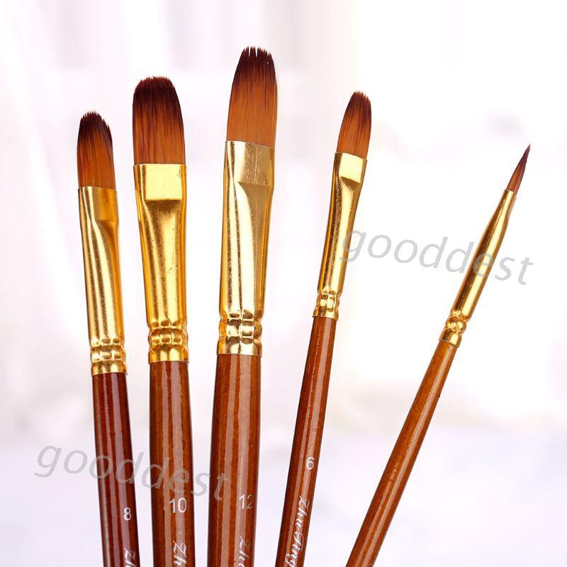 Set 5 Cọ Vẽ Màu Nước Chuyên Dụng