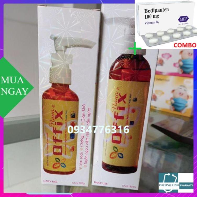 Combo Bedipanten 100mg +  gel vệ sinh phu khoa nanocurcumin - OFFIX