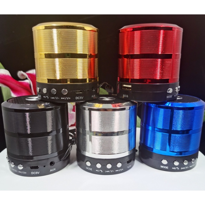 Loa Bluetooth Mini WS-887 nghe nhạc hay hỗ trợ khe cắm USB, thẻ nhớ