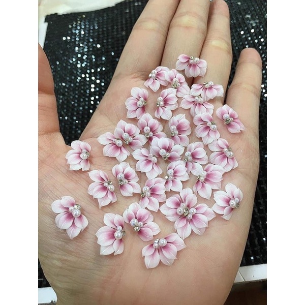 Cúc Ruby Gắn Móng Tay, Hoa Gắn Móng Tay, Hoa Bột Nail, Hoa Bột mỹ
