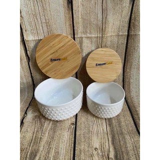 Bộ 2 bát sứ cao cấp có nắp gỗ sang chảnh, bát sứ nắp gỗ