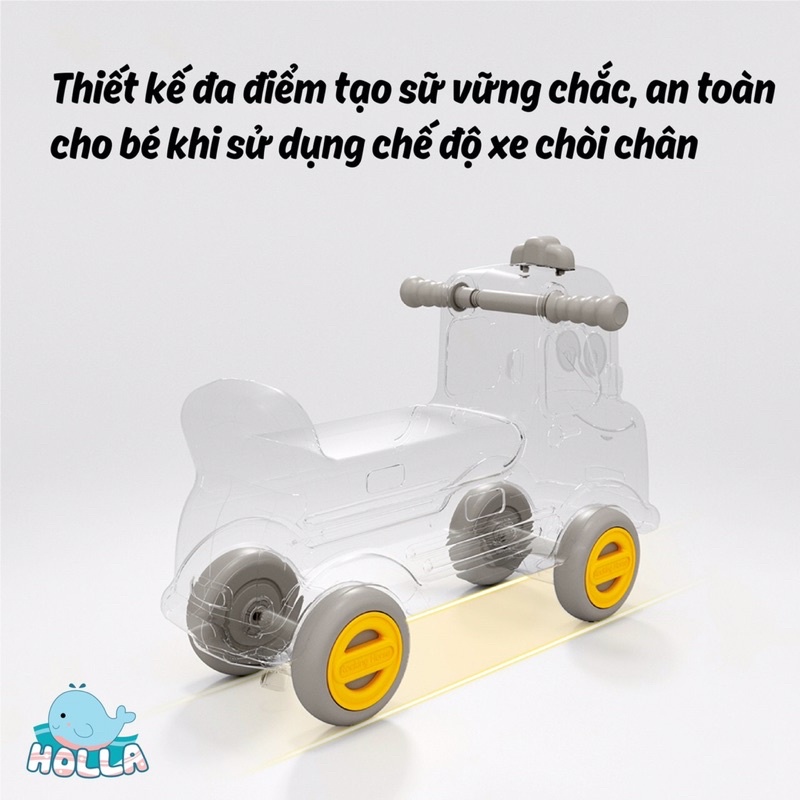 Bập bênh ô tô Holla kiêm chòi chân ( xe chòi chân kiêm bập bênh ô tô Holla)