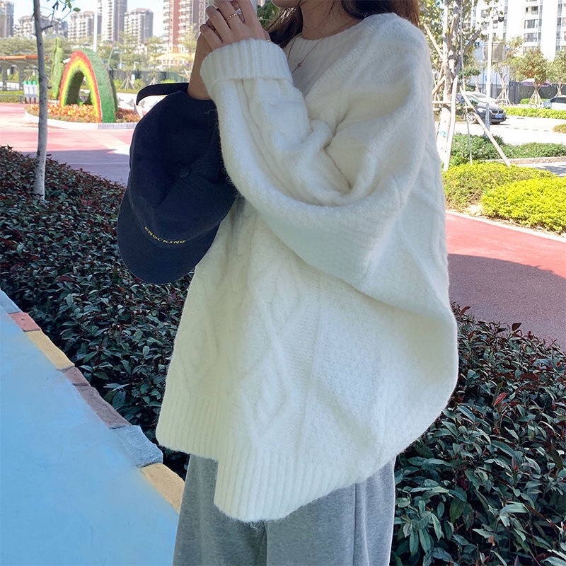 Áo len thừng 2 màu xám trắng