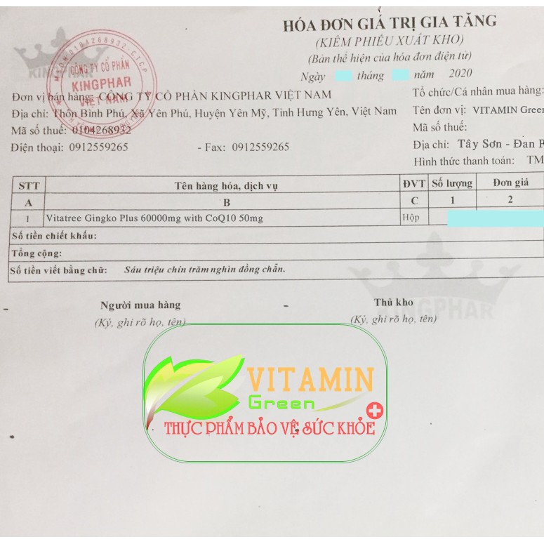 VITATREE GINKGO PLUS 6000MG WITH Q10 TĂNG CƯỜNG TUẦN HOÀN NÃO (60 viên) | NHẬP KHẨU CHÍNH HÃNG ÚC