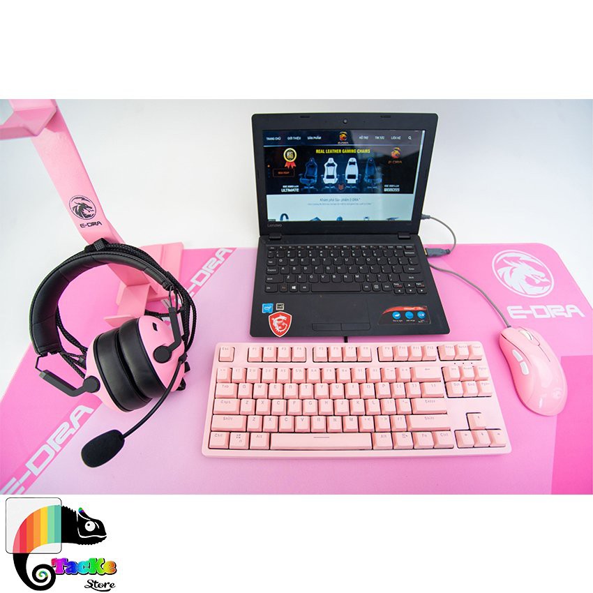 Bàn di chuột bigsize màu hồng E-Dra EMP901 90x40x0.4 cm I Gaming mouse pad pink color