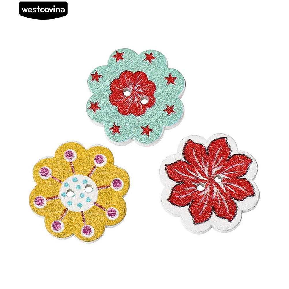 Set 50 Cúc Áo Hình Bông Hoa Chuyên Dụng Cho Thợ May