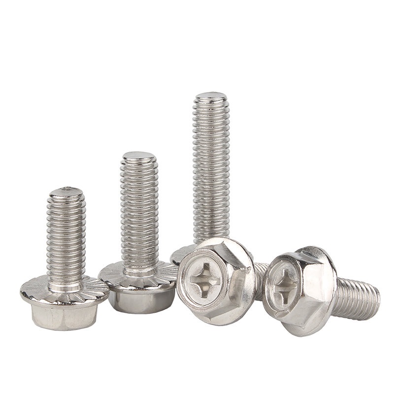 304 thép không gỉ mặt bích bên ngoài lục giác chéo vítM4-M8