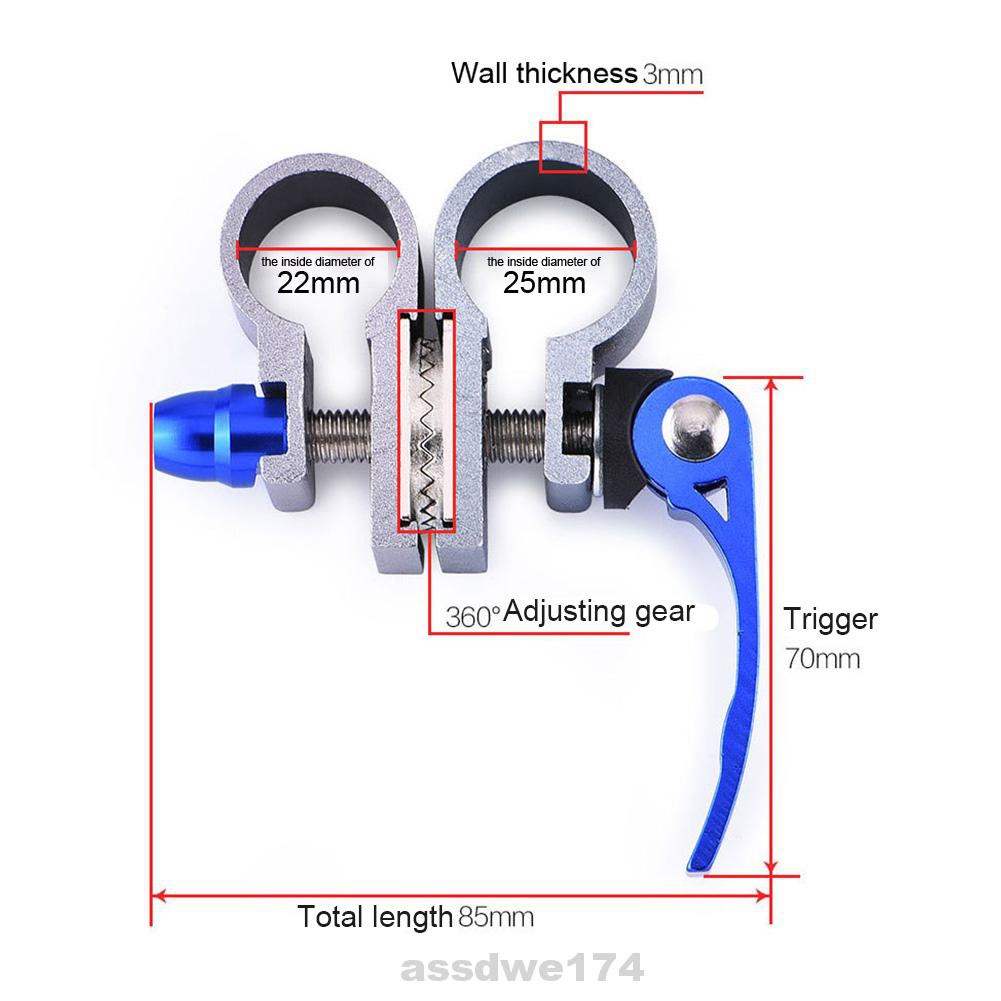 Outdoor Aluminum Alloy Adjustable Detachable Portable Non Slip Fixed Anti Rust Steering Gear Fishing Umbrella Bracket