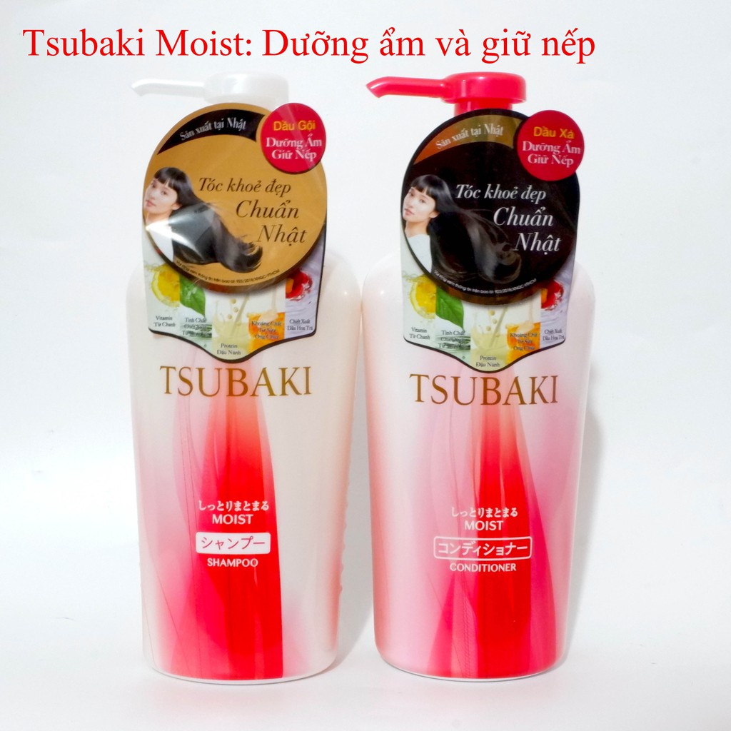 Combo dầu gội và xả TSUBAKI chuẩn Nhật siêu cấp ẩm và phục hồi tóc hư tổn 450ML | BigBuy360 - bigbuy360.vn