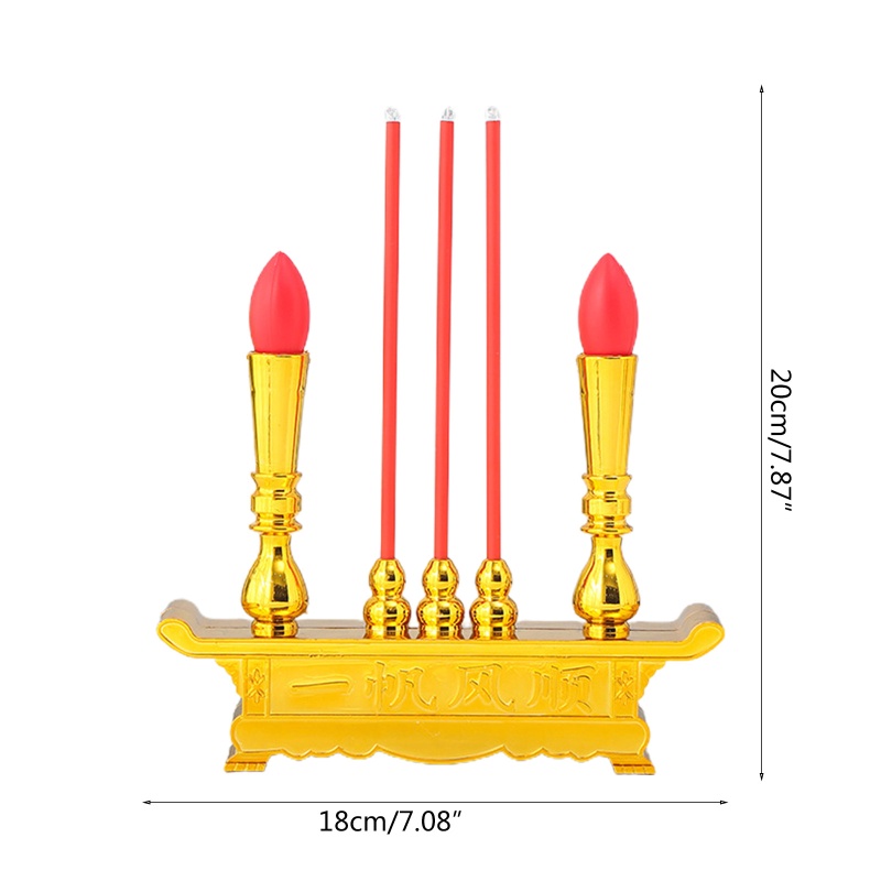 Đèn LED Nến Điện Tử Để Bàn Phong Cách Phật Giáo Trung Hoa Cho Năm Mới