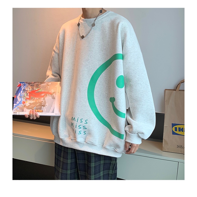 Combo Áo đôi Sweater phong cách Ulzzang Hàn Quốc tay dài. Hình mặt cười Miss phong cách cá tính CoolZ C011 | WebRaoVat - webraovat.net.vn