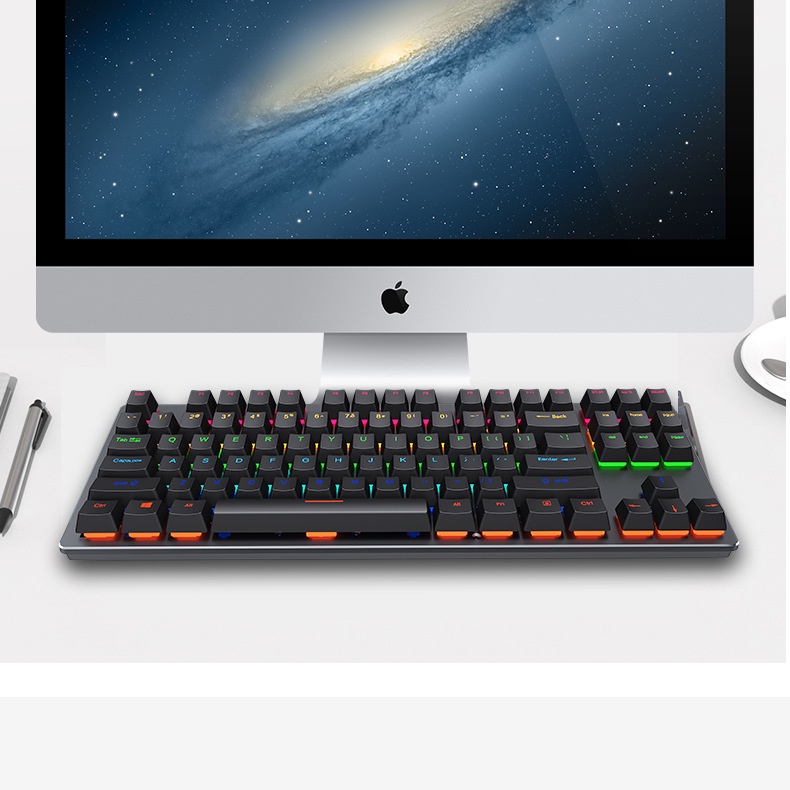 Bàn Phím Cơ, Bàn Phím Máy Tính Crack K550 Pro Full LED RGB 10 Chế Độ Khác Nhau, Chơi Game Dùng Văn Phòng Cực Đã