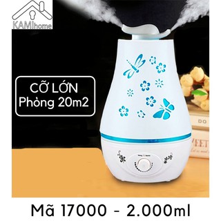 Máy phun sương tạo ẩm 2 Van họa tiết cỡ Lớn phòng >30m2 Kamihome 17000