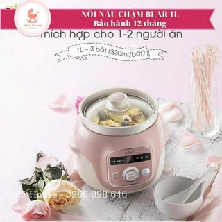 NỒI NẤU CHÁO CHẬM BEAR DUNG TÍCH 1L DDG-D10B1 CHO BÉ BẢN QUỐC TẾ
