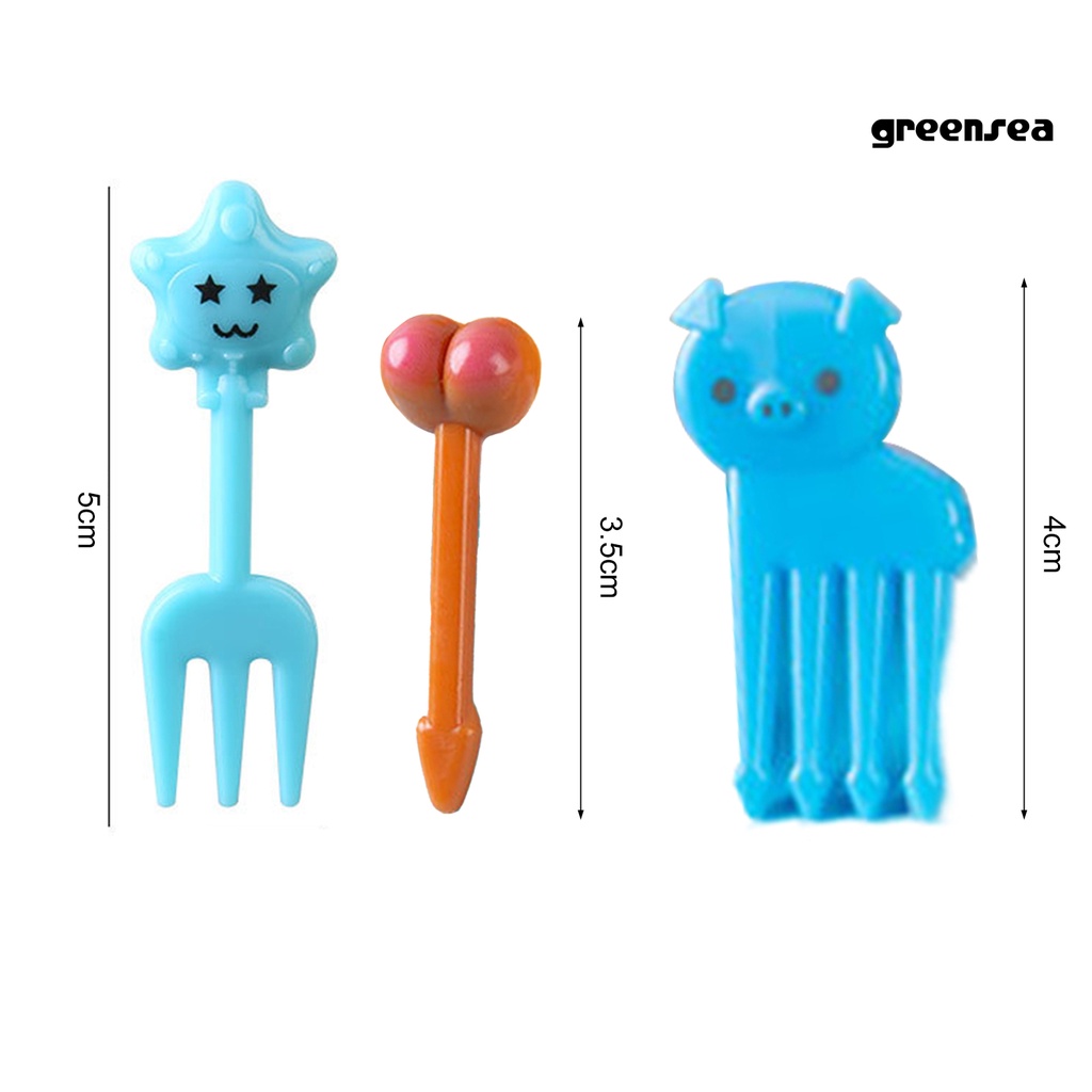 1 Bộ Nĩa Ăn Trái Cây / Trái Cây / Động Vật Hoạt Hình Chống Trượt Dễ Vệ Sinh